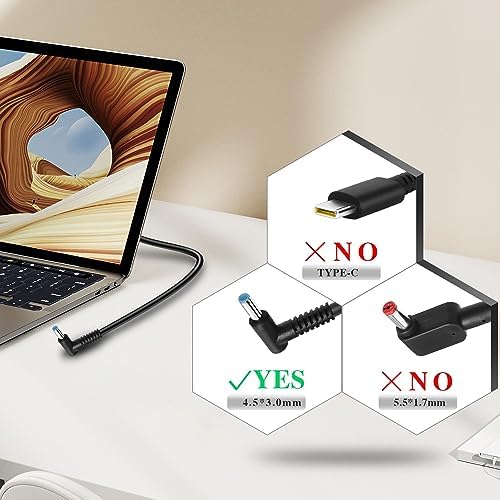 135W Laptop Charger Fit for HP Spectre x360 15 16 15-df 15-dc 15-ch 15-EB 15t 16-f 16t Series, Pavilion Gaming 17 15 Omen 15 17 Envy 14 15 17 Laptop TPN-CA13 TPN-DA11 L15534-001 Power Supply Cord