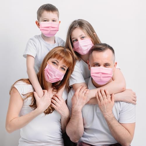 100 Pack Disposable Face Masks, 3 Ply Filter Protection Disposable Face Masks