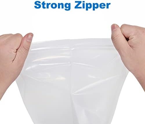 100 PCS 4" x 5" Thick 4 Mil Small Clear Zip Poly Bags Plastic Reclosable Zip Seal Lock Bags Heavy-Duty Necklace Ring Coin Beads Jewelry Pill Zipper Bag