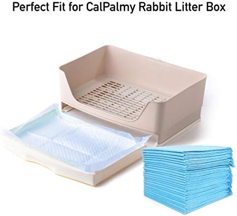 (100 Pads) CalPalmy Ultra Absorbency Pet Toilet Training Pads 18" x 13" Moisture Locking Technology Turns Liquid into Gel - Perfect for Rabbits and Guinea Pigs