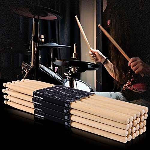 12 Pairs Drum sticks 7A Classic Maple Wood Drumsticks Wood Tip Drumstick for Adults Kids and Beginners