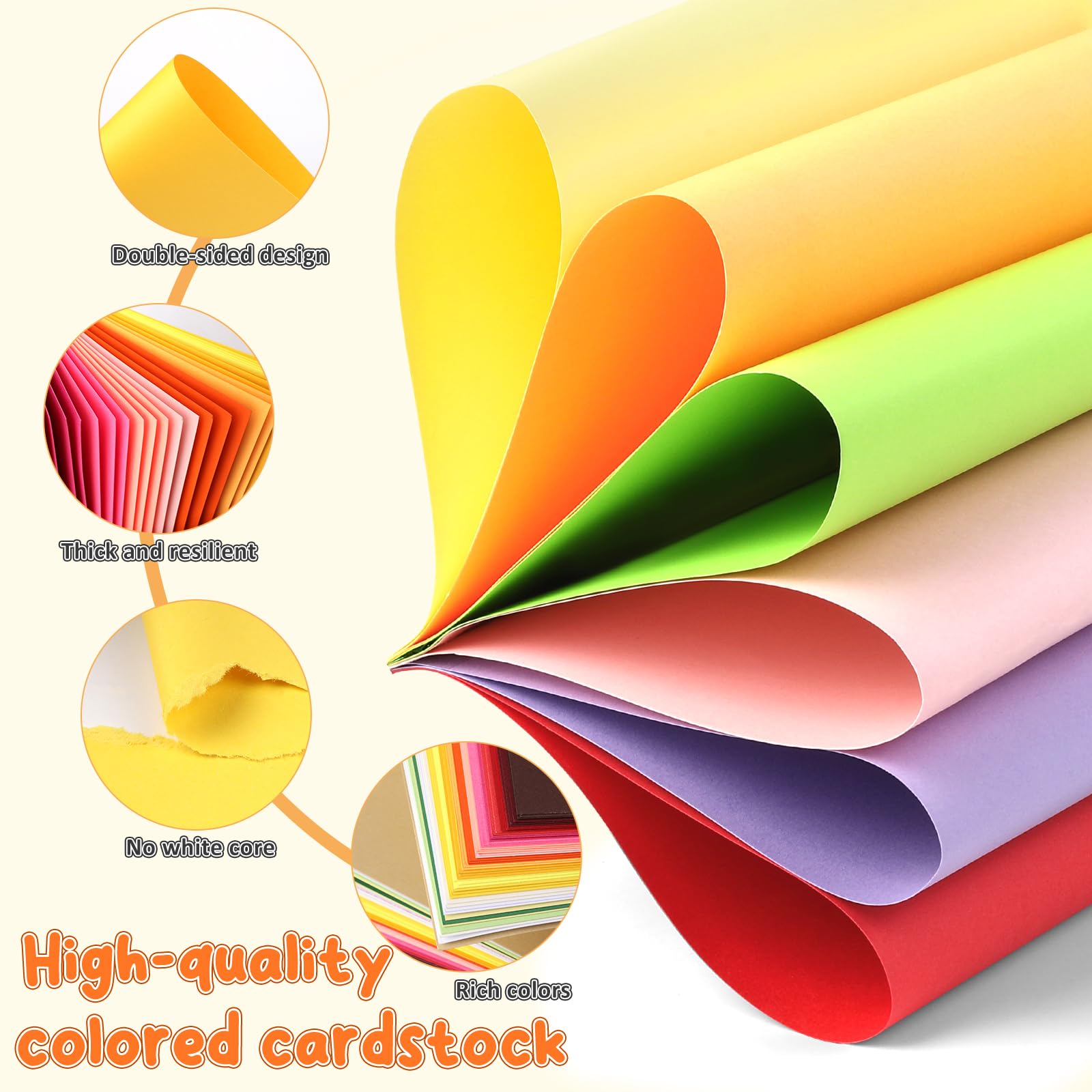105 Sheets 8.5" X 11" Colored Card Stock Paper 35 Assorted Colored Cardstock Printer Construction Paper Card Making Supplies for Printer, Invitations, Scrapbooking, Diy Crafts (180gsm/65lb)