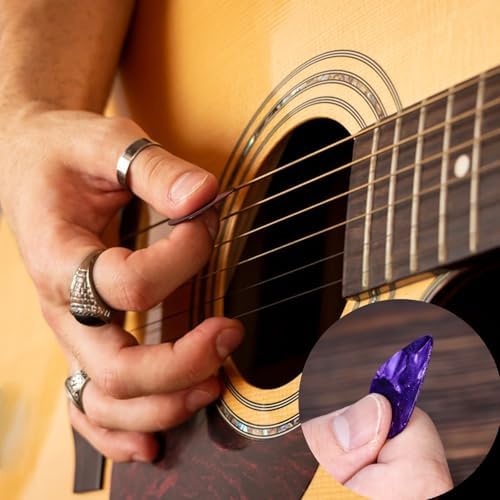 120 Pack Celluloid Guitar Picks with Organizer Storage Box, 0.46 0.71 0.96mm Includes Thin, Medium, Heavy Colorful Guitar Picks for Acoustic Guitar Electric Guitar Bass Ukulele