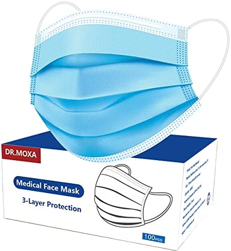 100 Pack Medical Disposable Face Masks for Protection, 3 Layers Safety Face Masks For Adults Daily Use