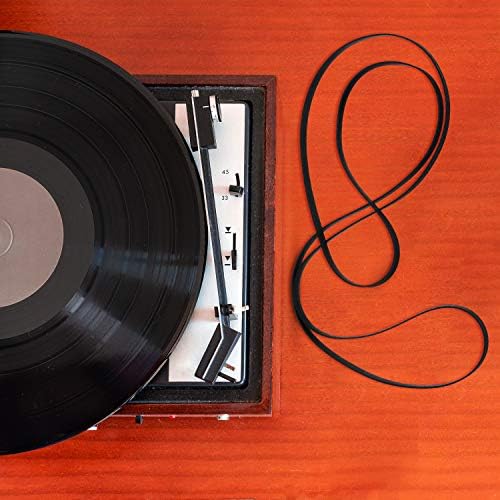10 Pieces Turntable Belt Different Specifications Machine Recorder Rubber Belt for Repair Replacement Maintenance Most Kinds of Belt-Driven Turntables, 5 Sizes