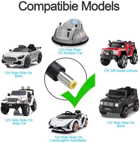 12V Kids Charger for Ride On Toys Car, 12V Ride-on Toys SUV Car Battery Charger, Various Electric Battery Charger，12 V Universal Charger Kids Riding Toy Charger