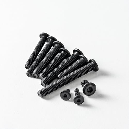 1/4-20 x 1-1/2" (20 Pack) Flat Head Hex Socket Cap Screws Bolts, Black Oxide 304 Stainless Steel 18-8, Hex Drive, Bright Finish, Fully Machine Thread