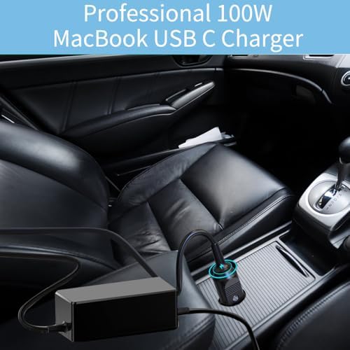 100W USB C AC Adapter Laptop Car Charger for Dell Latitide,for Lenovo Asus HP Samsung Laptop Car Power Cord
