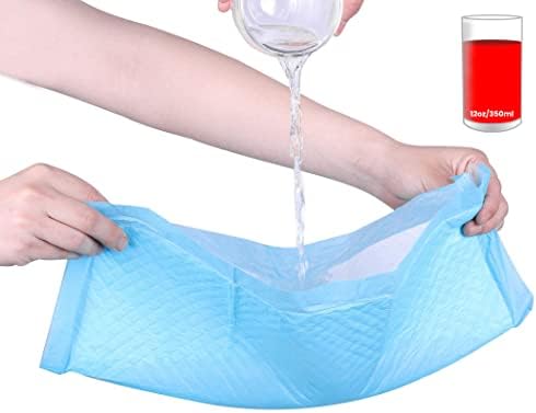 (100 Pads) CalPalmy Ultra Absorbency Pet Toilet Training Pads 18" x 13" Moisture Locking Technology Turns Liquid into Gel - Perfect for Rabbits and Guinea Pigs