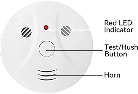 1 Pack Combination Smoke and Carbon Monoxide Detector Battery Operated, Travel Portable Photoelectric Fire&Co Alarm for Home, Kitchen