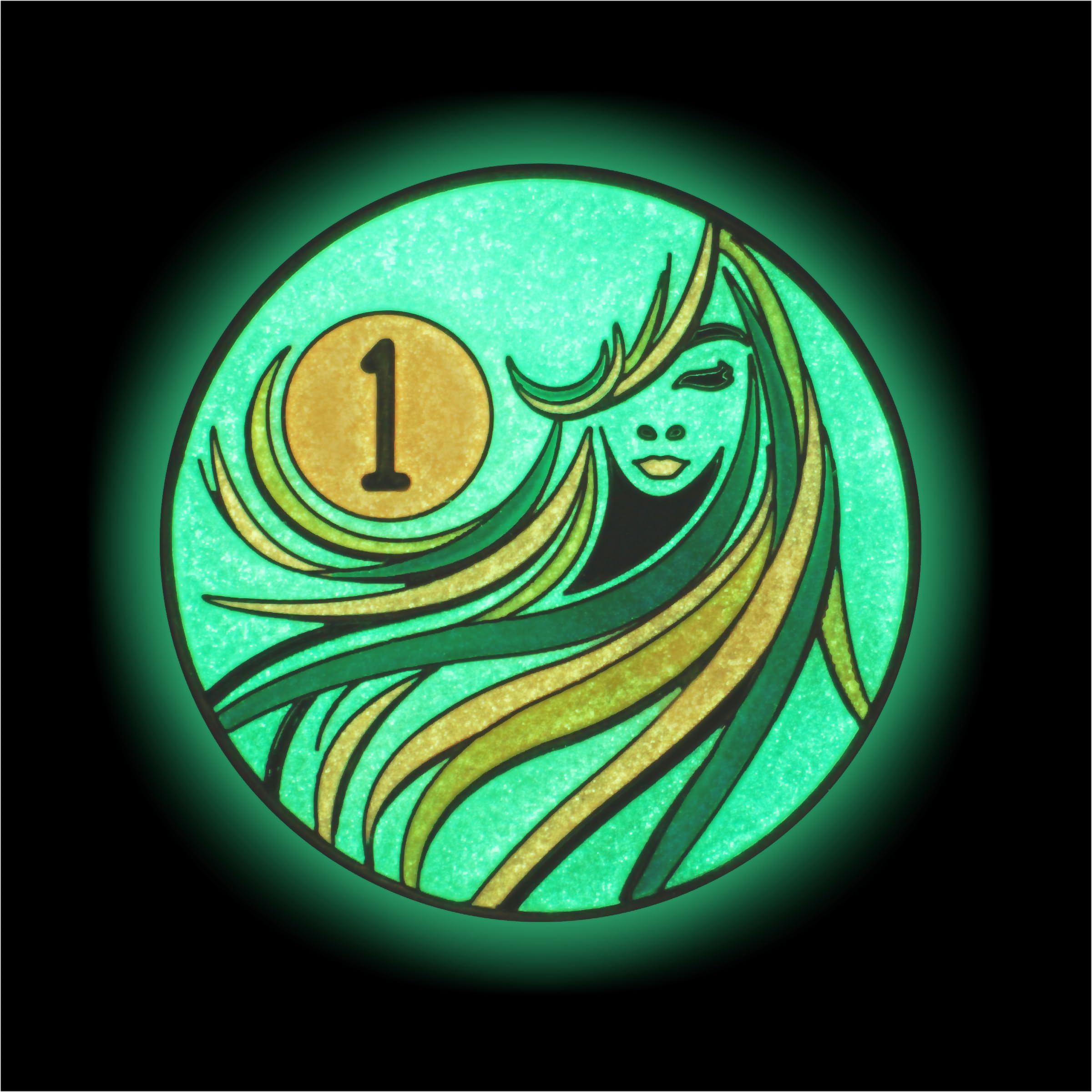 1 Year Sobriety Coin | A Sober Woman Triplate AA Chip | Glow in The Dark Anniversary Token Recovery Gift for Women