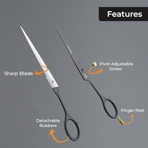 "The Cut Factory- 6.5” Professional Hair Scissors - High Carbon 420 Stainless Steel Hair Cutting Scissors, Ultra-Sharp Barber Shears for Salon & Home - Ergonomic for Men, Women, Kids & Babies"