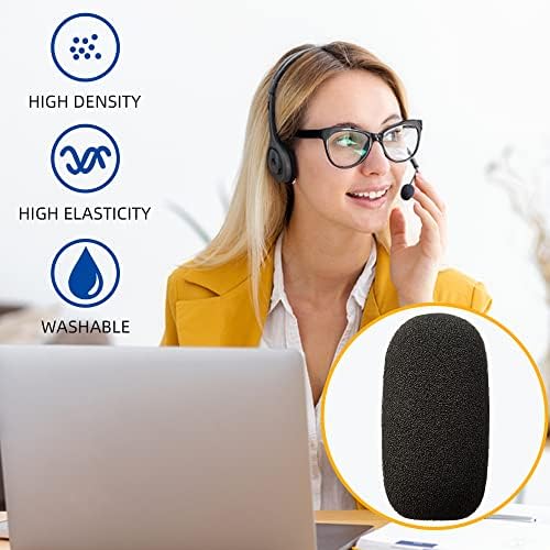 10-Pack Small Foam Windscreens for Lavalier Mics - High-Density Foam Mic Covers for Headset Protection