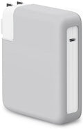 140W Soft Silicone Power Adapter Sleeve Case for 2021 2022 2023 2024 MacBook Pro 16 inch A2485 M1 A2780 M2 A2991 M3 A3186 A3403 M4 Charger Protective Cover (140W), Gray