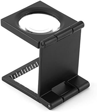 10 x 28 mm Triple Folding 10x Magnifying Glass Zinc Alloy Magnifying Glass with Scale