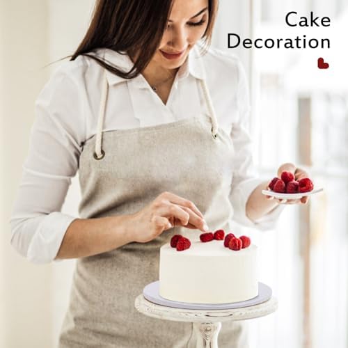 10-Pack Round White Cake Drum Board 10 Inch Sturdy 1/2 Inch Thick Full Wrap Edge Cake Base for Heavy Tiered Cakes(10" White)