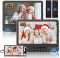 12" Dual Portable DVD Player for Car with 1080P HDMI Input, FELEMAN Car DVD Player Dual Screen Play A Same or Two Different Movies, 5 Hours Rechargeable Battery, Support USB, AV in, Lsat Memory