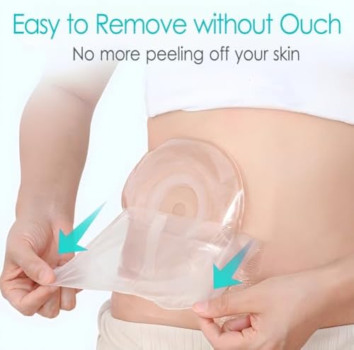 10" x 12" Ostomy Shower Cover [Pack of 25], Ostomy Bag Shower Protector Stoma Shower Guard Colostomy Shower Shields Waterproof Bandage for Women Men Showering
