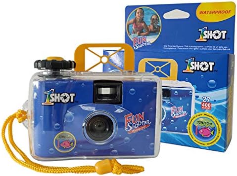 1 Shot Waterproof Disposable Camera – 35mm Underwater Camera – 27 Exposures – ASA/ISO400 Color Film – Single-Use Waterproof Camera for Vacation, Snorkeling, Watersports – 2-Pack