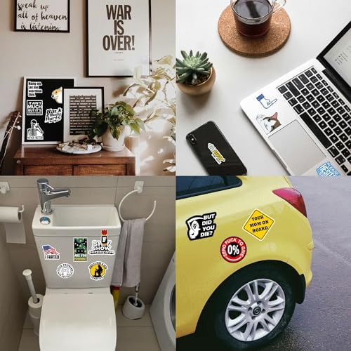 120pcs Funny Stickers for Adults, Prank Meme (Dirty) Hilarious Sticker Pack for Laptop, Hard Hat, Work, Water Bottles, Computers, Vinyl Waterproof Decals (120)