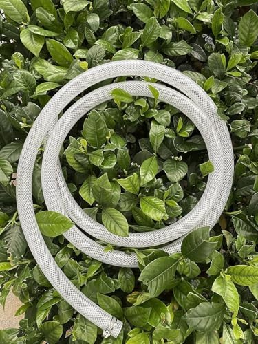 1" ID x 1 19/64" OD - 25 Ft High Pressure Braided Clear PVC Vinyl Tubing Flexible Vinyl Tube, Heavy Duty Reinforced Vinyl Hose Tubing, BPA Free and Non Toxic