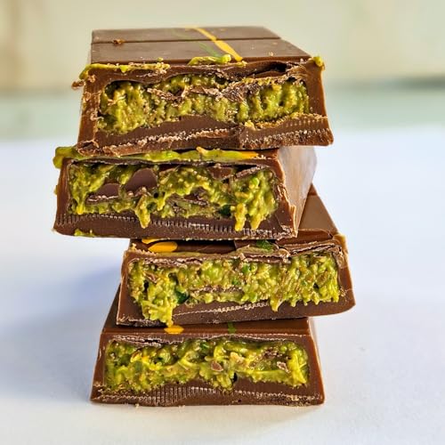 (2 Pack Full) Ksana Choco Dubai Chocolate, Viral Dubai Pistachio Chocolate Bar, 100 g - 3.5 oz Dubai Chocolate Premium Products, Dubai Milk Chocolate Kunafa Pistachio