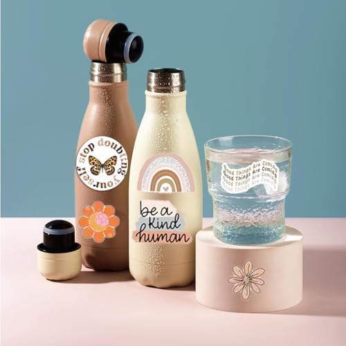 100Pcs Vintage Stickers Aesthetic Stickers for Water Bottles Laptop,Waterproof Vinyl Journaling Stickers,Boho Motivational Stickers for Adult Kids Teen Teachers