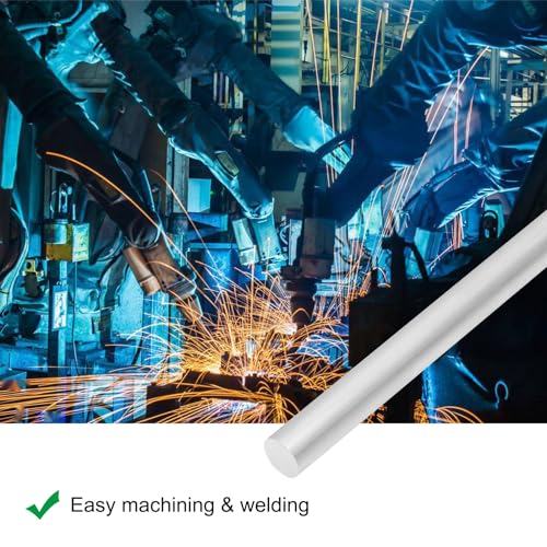 1" 6061 T651 Solid Aluminum Round Rod 16" Long 1 Inch Diameter Solid T651 Extruded Lathe Bar Stock, Round Aluminum Bars for Industrial, DIY Craft (+0.05")
