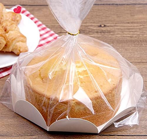150 Piece Bread Loaf Bags - 8" x 18" Clear Gusseted Poly Bags with Free Twist Ties…