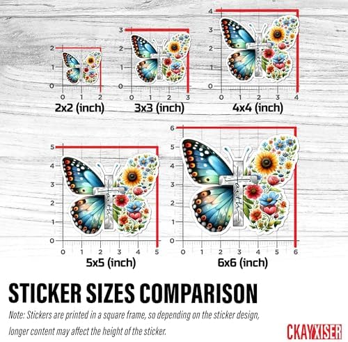 (3Pcs) Christian Faith Jesus Sticker Bible Stickers Christian Floral Butterfly Motivation Quotes 2" Waterproof Die-Cut Vinyl Laptop Water Bottle Inspirational Sticker Birthday Gifts 2 Inches