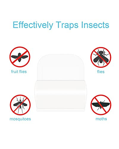 12 Pcs Refill Glue Pads Compatible with Bug md No Fly Zone Bug Zapper, Sticky Pads for Bug Catcher Plug in Fly Traps Indoor Insect Trap
