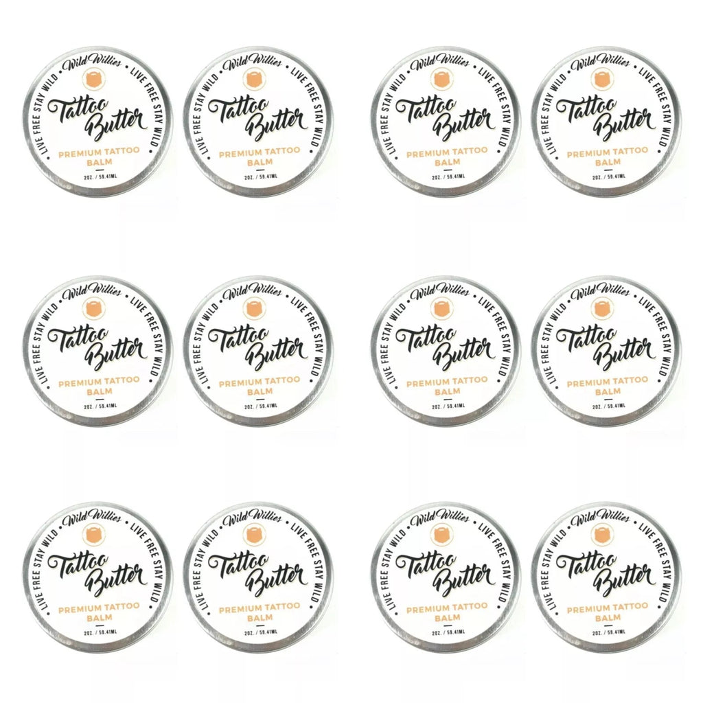 12 Wild Willies Tattoo Butter - Skin Numbing, Soothing + Healing Ointment