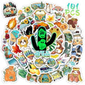 100 Pcs Cartoon Mixed Water Bottle Stickers for Kids, Glow in The Dark Cute Mixed Vinyl Waterproof Laptop Decals, Phone Case Skateboard Helmet Mug Scrapbook Decoration, Adults, Kids and Teens