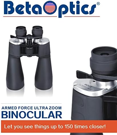 144X Military Zoom Binoculars , black