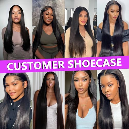 12A Human Hair Bundles 22 24 26 Inch Straight Bundles Human Hair 100% Unprocessed Brazilian Virgin Weave 3 Bundles Deals Thick & Tangle Free…