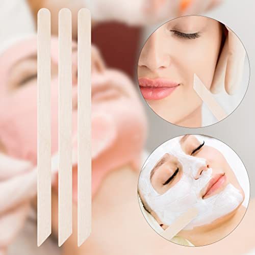 1200Pcs Wooden Wax Sticks Small Waxing Applicator Sticks Wax Spatulas Wood Craft Sticks for Hair Removal and Smooth Skin - Slanted & Round