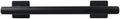 12-inch Coronado Designer Straight Bathroom Shower Grab Bar with Decorative Square Flanges, Matte Black
