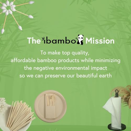 1000 Pack 100% Bamboo Cotton Swabs - Double Tipped Cotton Buds for Ear Cleaning | Bamboo Swabs for Beauty & Personal Care | FSC Certified & Hypoallergenic, Suitable for All Ages and Pets