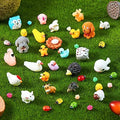 100 Pcs Mini Resin Animals Tiny Miniature Animals Small Duck Figures Tiny Resin Trinkets Marine Aquarium Ornaments Dollhouse Decorations for DIY Tank Potted Garden Landscape Accessory