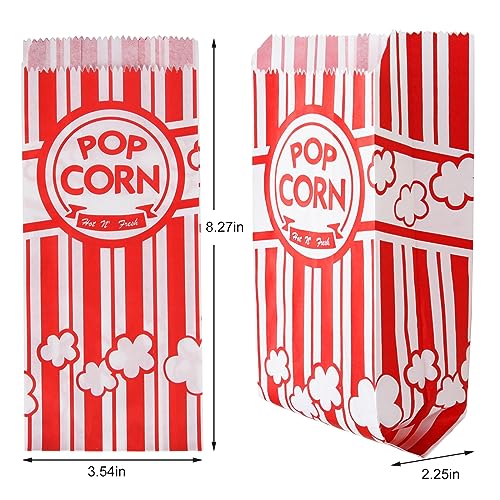 1000pcs Paper Popcorn Bags for Party, 1 Oz Small Vintage Individual Servings Popcorn Container Pop Corn Bags Bulk for Popcorn Machine Accessories Supplies Movie Nights (1000)