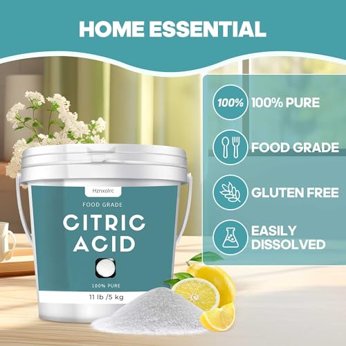 1.1Gallon (11lb) Citric Acid Powder Food Grade, Citric Acid for Cleaning, 100% Pure, Natural Preservative, Ideal for Cooking and Baking, Citric Acid for Bath Bombs and Canning