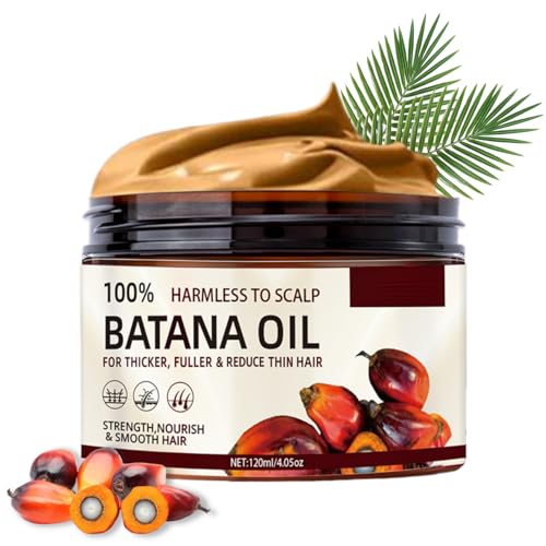 100% Raw Batana Oil for Hair Growth, Natural Raw and Pure Unrefined Batana Oil Organic Hair Growth Batana Oil Prevent Hair Loss, Restores Damaged Hair and Scalp