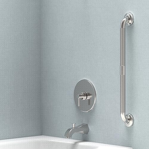 1-1/4" Knurled Grab Bar, ADA Compliant Bath Safety Shower Handrail, Bathroom Mobility Aid Handle for Seniors and Disabled, Heavy Duty 500lbs Support