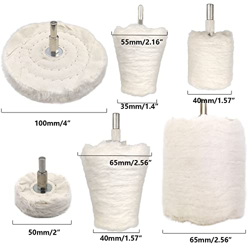 11 pcs Buffing Wheel for Drill, Buffing Pad Polishing Wheel Kits, Wheel Shaped Polishing Tool for Metal Aluminum, Stainless Steel, Chrome, Jewelry, Wood, Plastic, Ceramic, Glass, etc