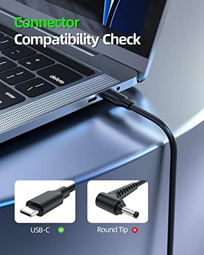 100W 65W 60W AC Charger Replacement Fit for Dell Latitude 5340 5440 5540 7440 9440 2 in 1 LW P176G P175G P174G P166G P181G P182G P165G P127F Laptop Power Adapter Supply Cord