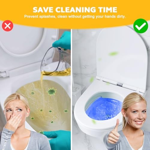 100 PCS Lemon Scented Absorbent Commode Pads for Bedside Commode Bucket, Commode Liner Pads with Absorbent Gel, Potty Liner Pads for Adults Seniors Portable Toilet Pad Bedpans