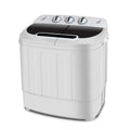 Super Deal Compact Mini Twin Tub Washing Machine, Portable Laundry Washer W/WASH and Spin Cycle Combo, Built-In Gravity Drain, 13lbs