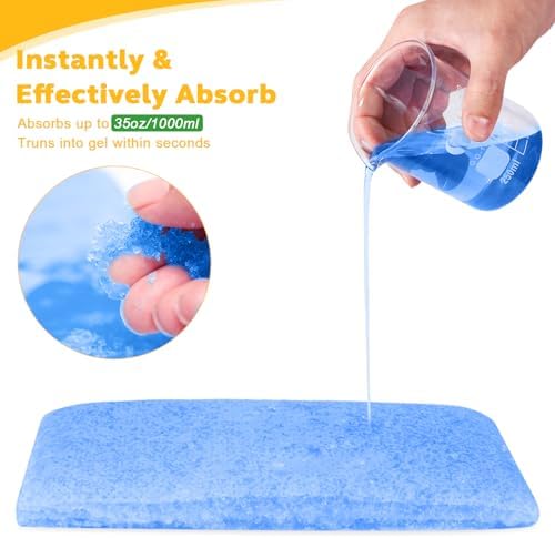 100 PCS Lemon Scented Absorbent Commode Pads for Bedside Commode Bucket, Commode Liner Pads with Absorbent Gel, Potty Liner Pads for Adults Seniors Portable Toilet Pad Bedpans