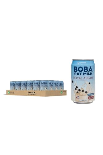 (Pack of 24) DaoHer Royal Assam Oat BOBA || No.1 Canned BOBA || Bubble Milk Tea Ready-To-Drink || Vegan