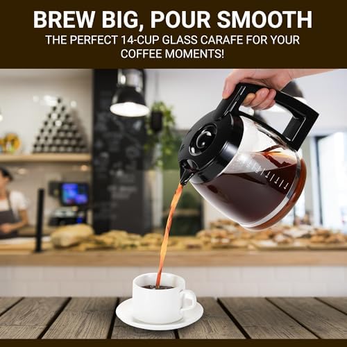 14-Cup Replacement Carafe Compatible with Cuisinart Coffeemakers: DCC-2200, DCC-2600, DCC-2800, DCC-3200, DCC 3200P1
